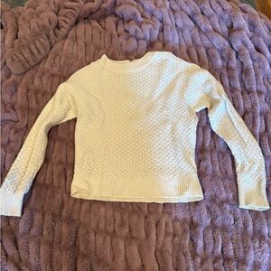 Crochet Women's Ivory Knit Sweater